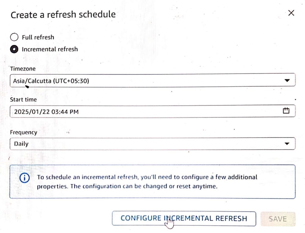 Incremental refresh